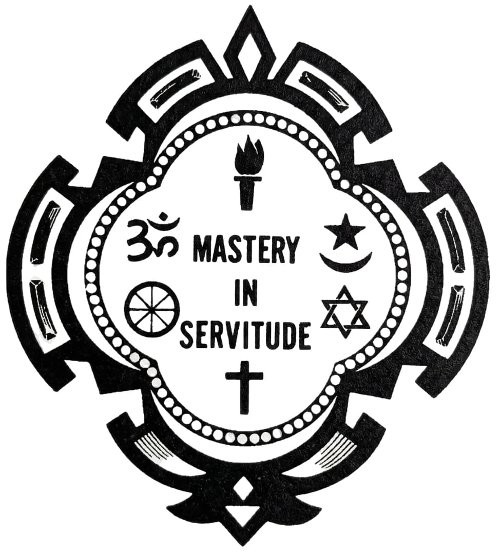 Emblem with religious symbols