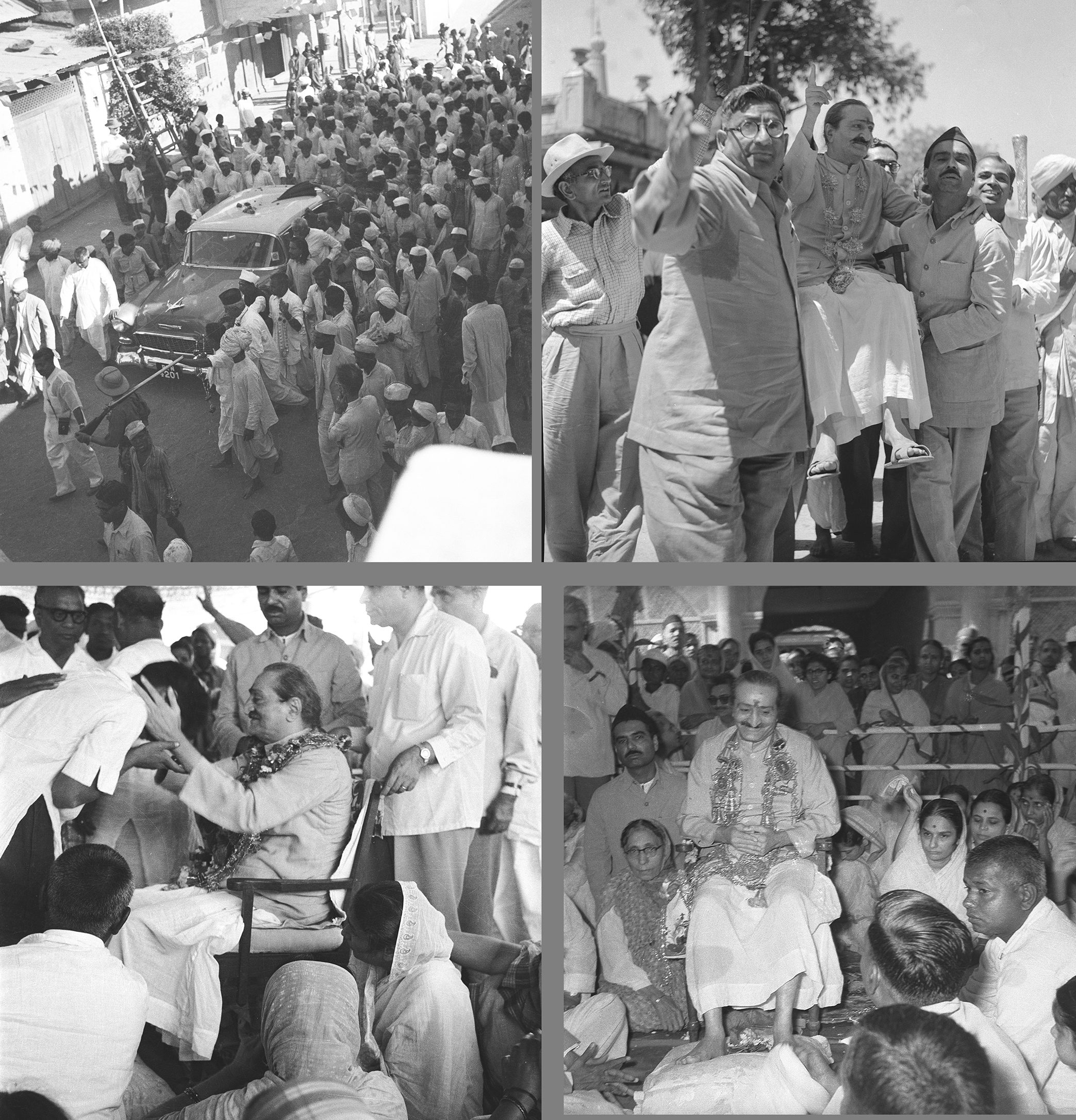 Sakori, 18 March 1957 bottom right: Adi, Sr., Eruch, Gaimai, Godavri Mai, Pukar