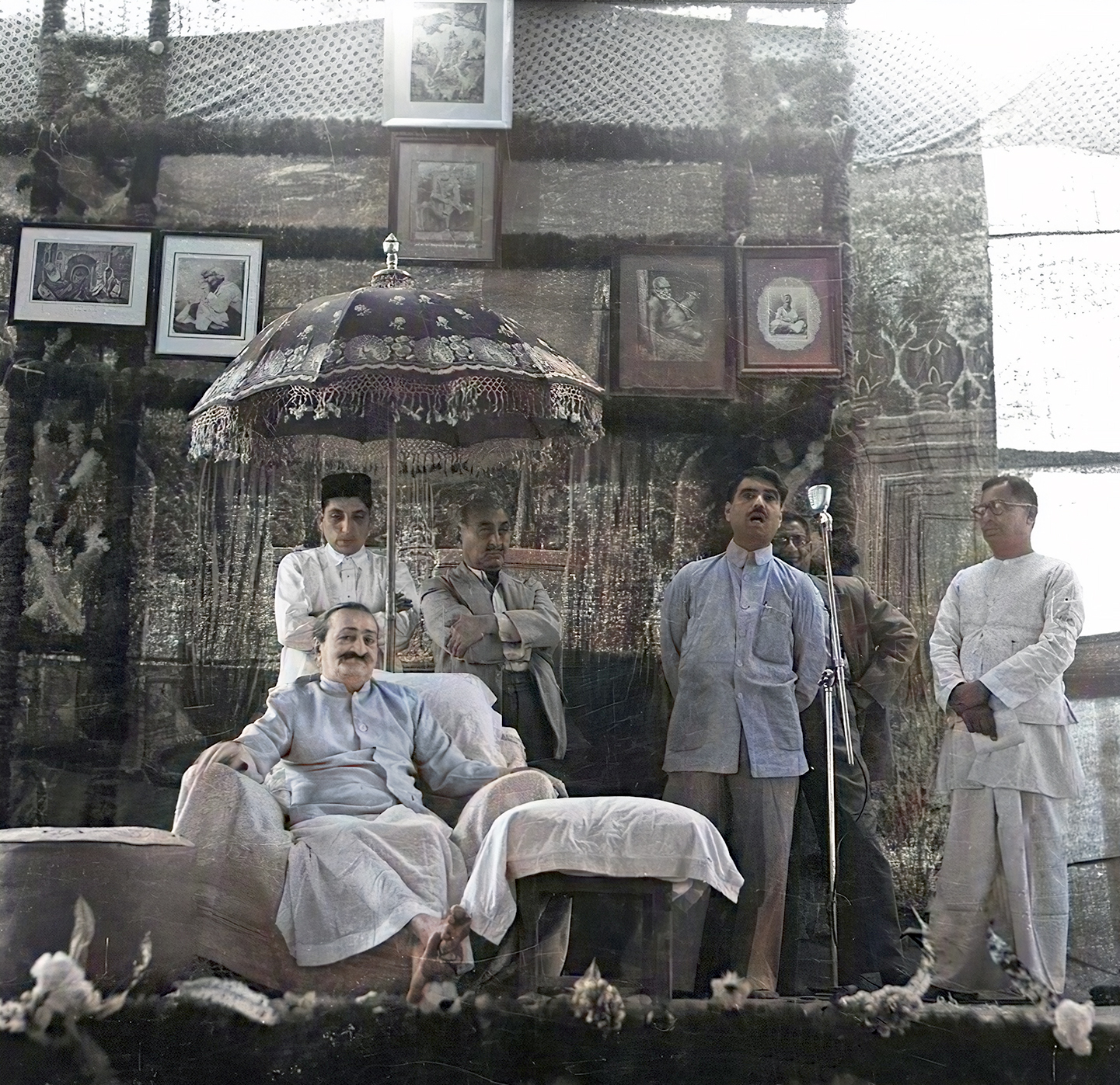 Meherabad, February 1958 Elcha, Kaka, Eruch, Dhake, Keshav Nigam