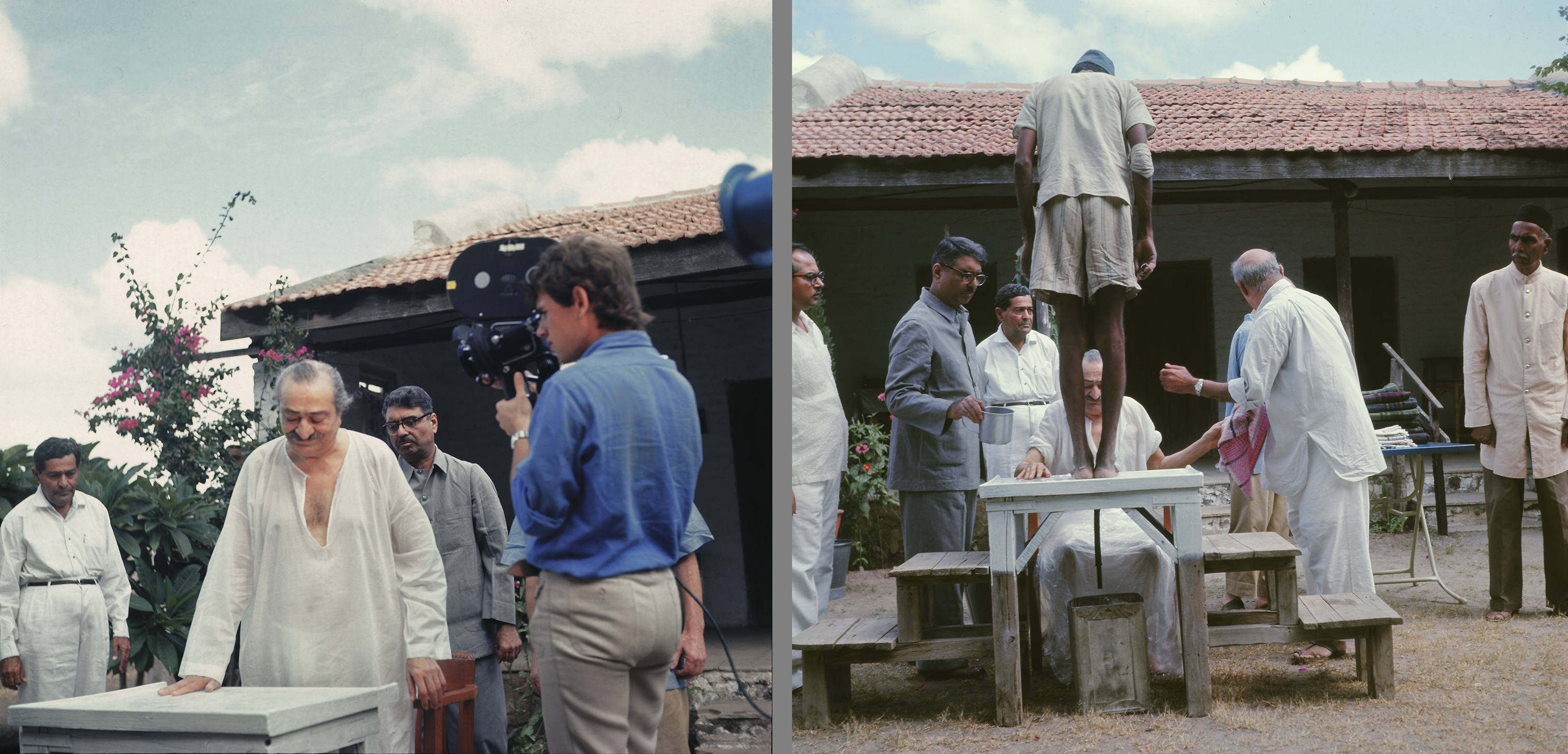 Meherazad, 20 September 1967 right: Jalbhai, Eruch; left: Bhau, Eruch, Jalbhai, Pendu, Chhagan