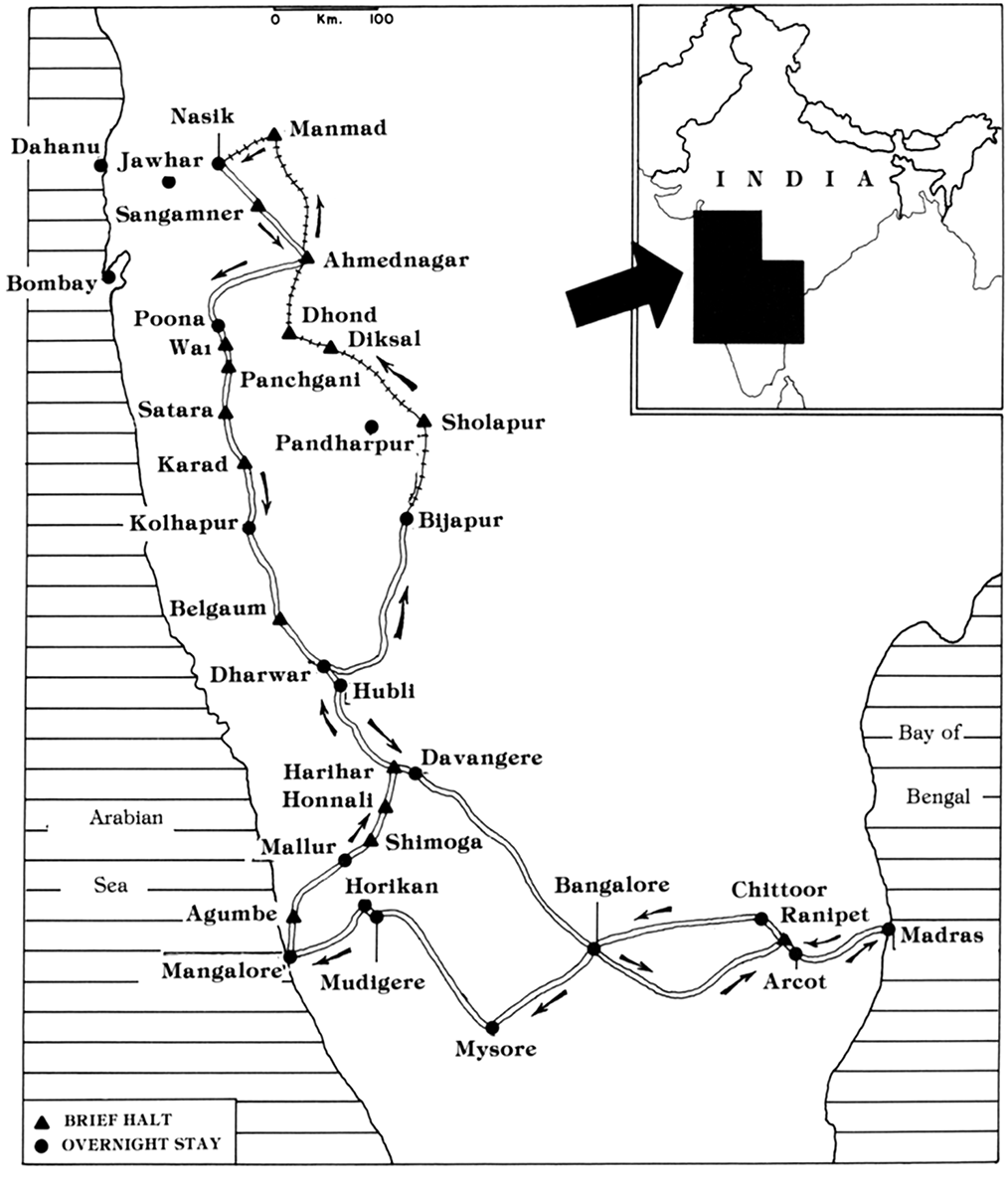 남인도 순회, 1930년